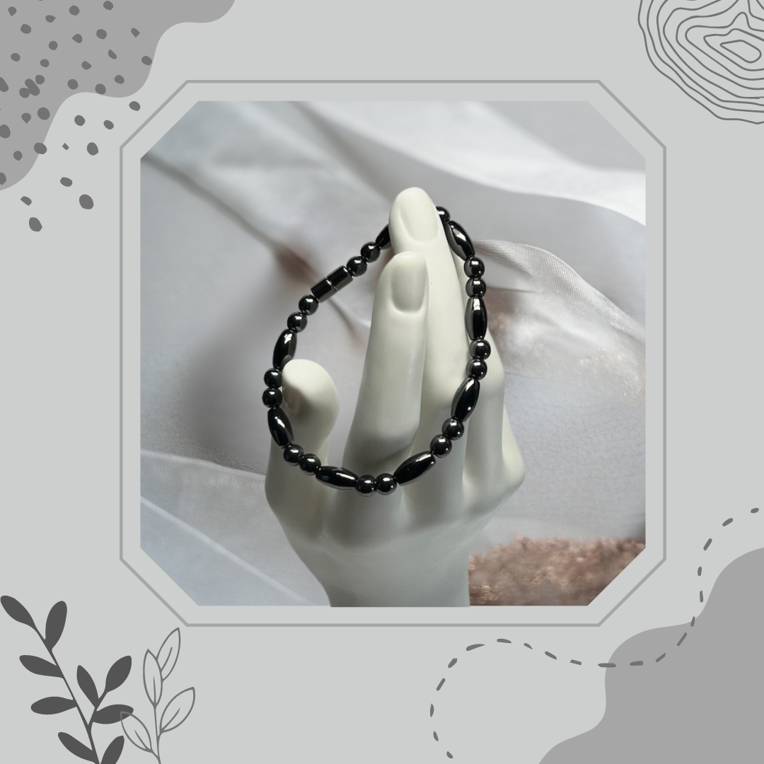 Black Magnetic Beaded Bracelet
