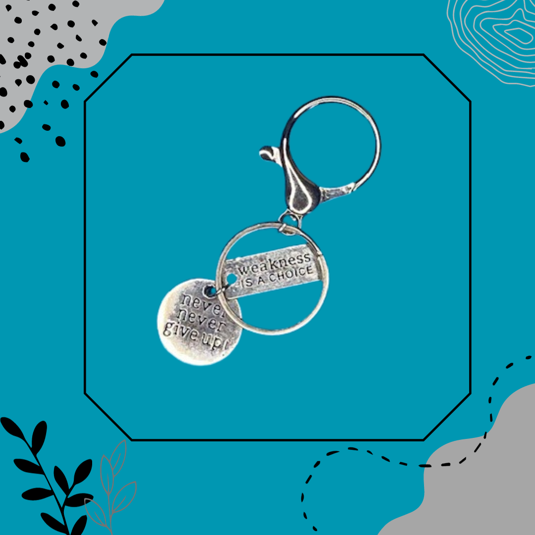 Never Give Up Keychain