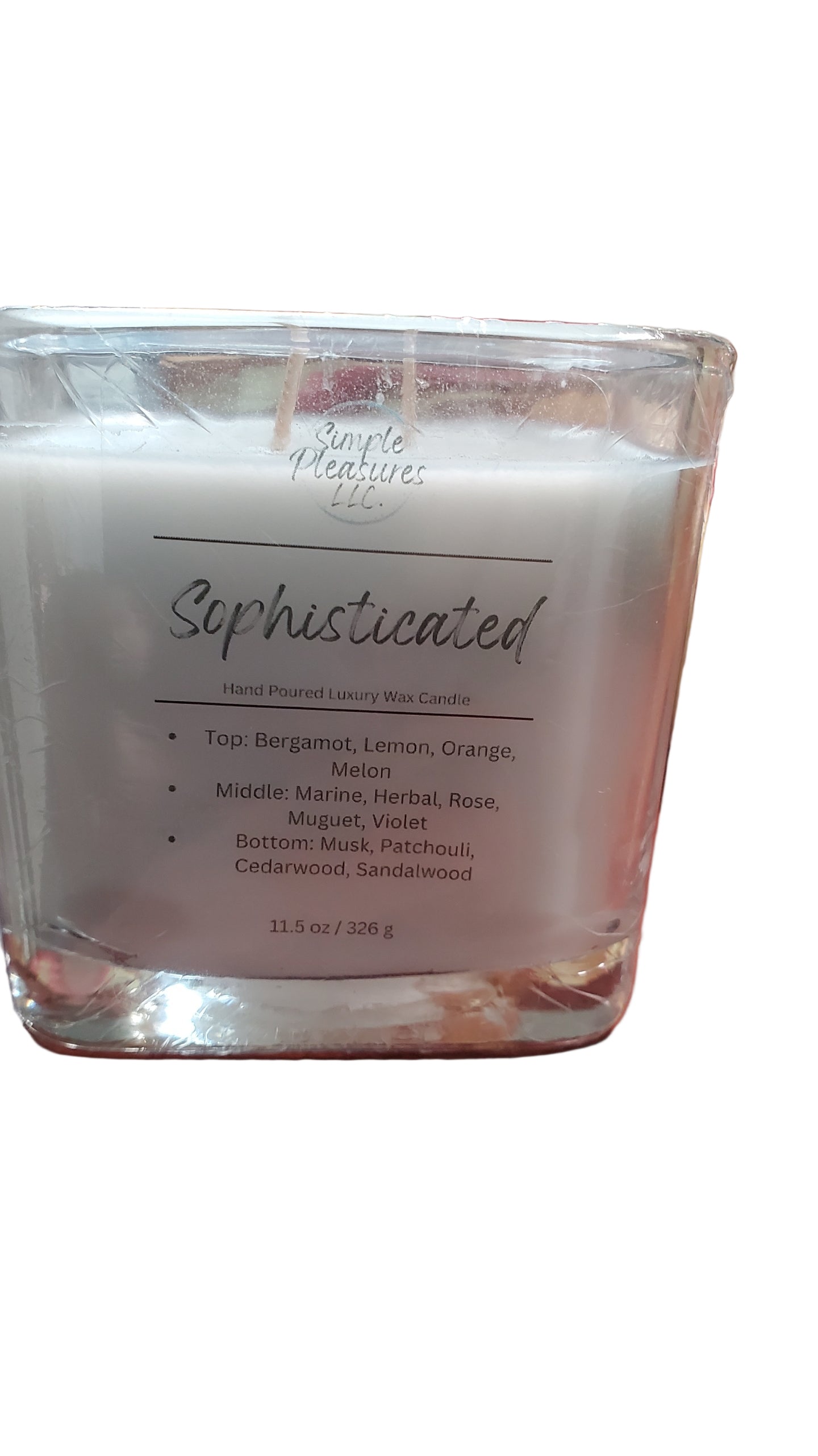 Sophisticated 11.5 oz Glass Candle