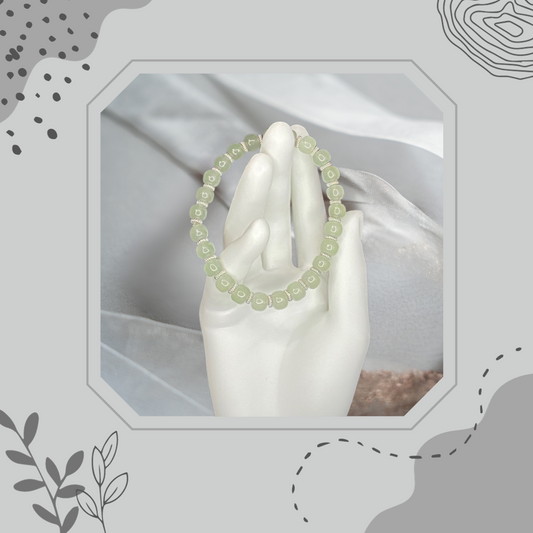 Beaded Stretch Jade Bracelet